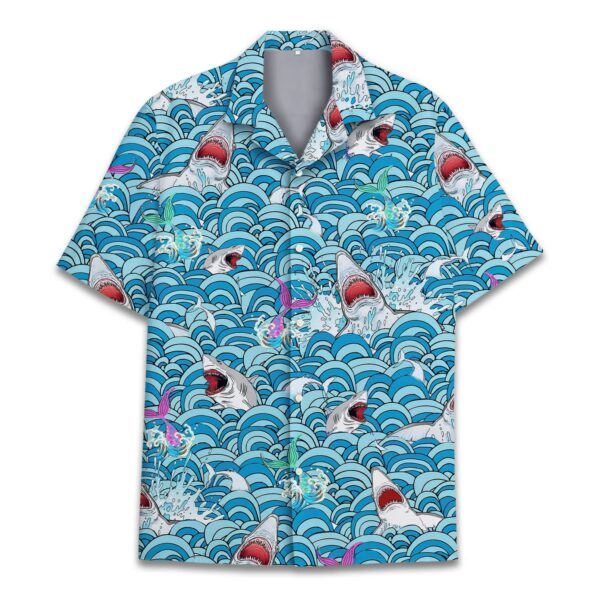 shark attack hawaiian shirt ocean waves mermaid.jpg