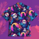 Stormtrooper Hawaiian Shirt: Retro Synthwave Star Wars Aloha Gift