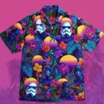 Stormtrooper Hawaiian Shirt: Retro Synthwave Star Wars Aloha Gift