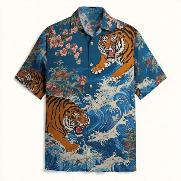 teruhiko shigaki inspired tiger hawaiian shirt 4