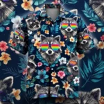 Tropical Raccoon Print Summer Shirt | Quirky Handmade Gift Idea