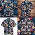 Tropical Raccoon Print Summer Shirt | Quirky Handmade Gift Idea