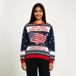 1776 2026 God Bless America 250 Ugly Christmas