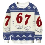 67 Point Life Donut Ugly Sweater Funny Meme Ho