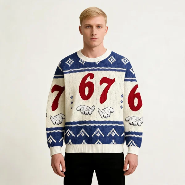 67 Point Life Donut Ugly Sweater Funny Meme Ho