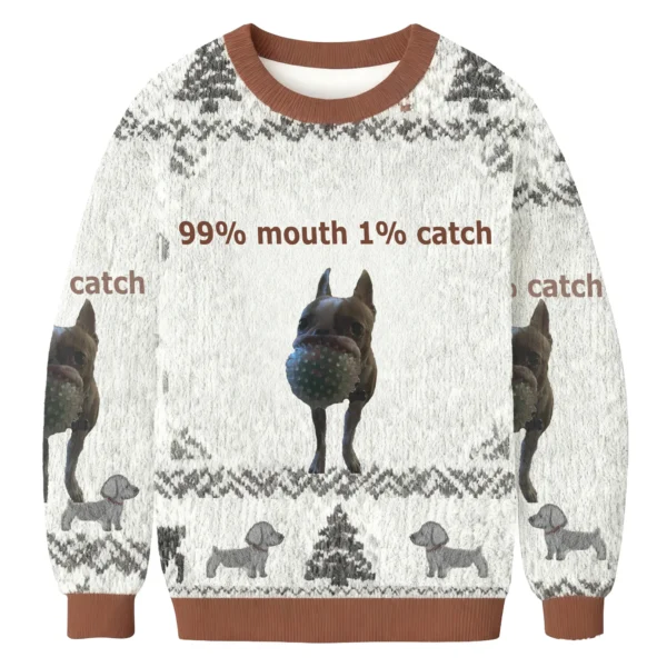 99 mouth 1 catch funny ugly sweater xmas outfits christmas gift.webp