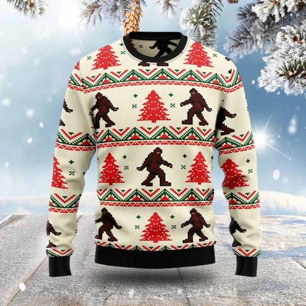 amazing bigfoot ugly christmas sweater animal clothing christmas gift.webp