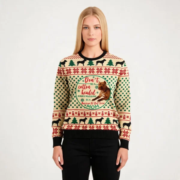 American Pit Bull Terrier Mom Ugly Christmas S