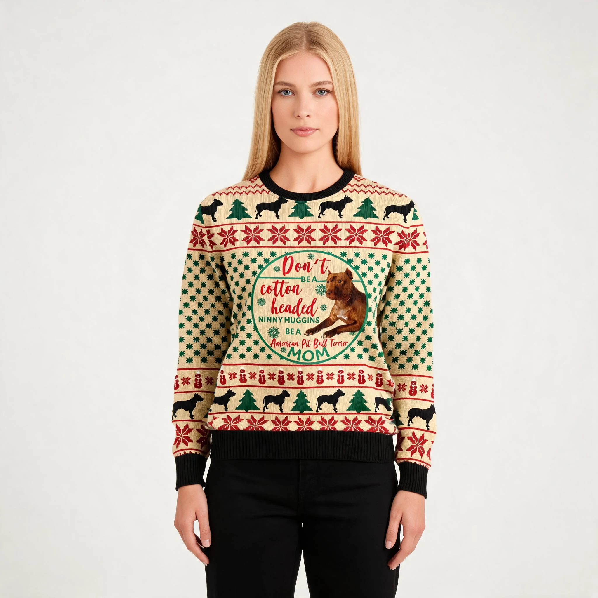 American Pit Bull Terrier Mom Ugly Christmas S American Pit Bull Terrier Mom Ugly Christmas S