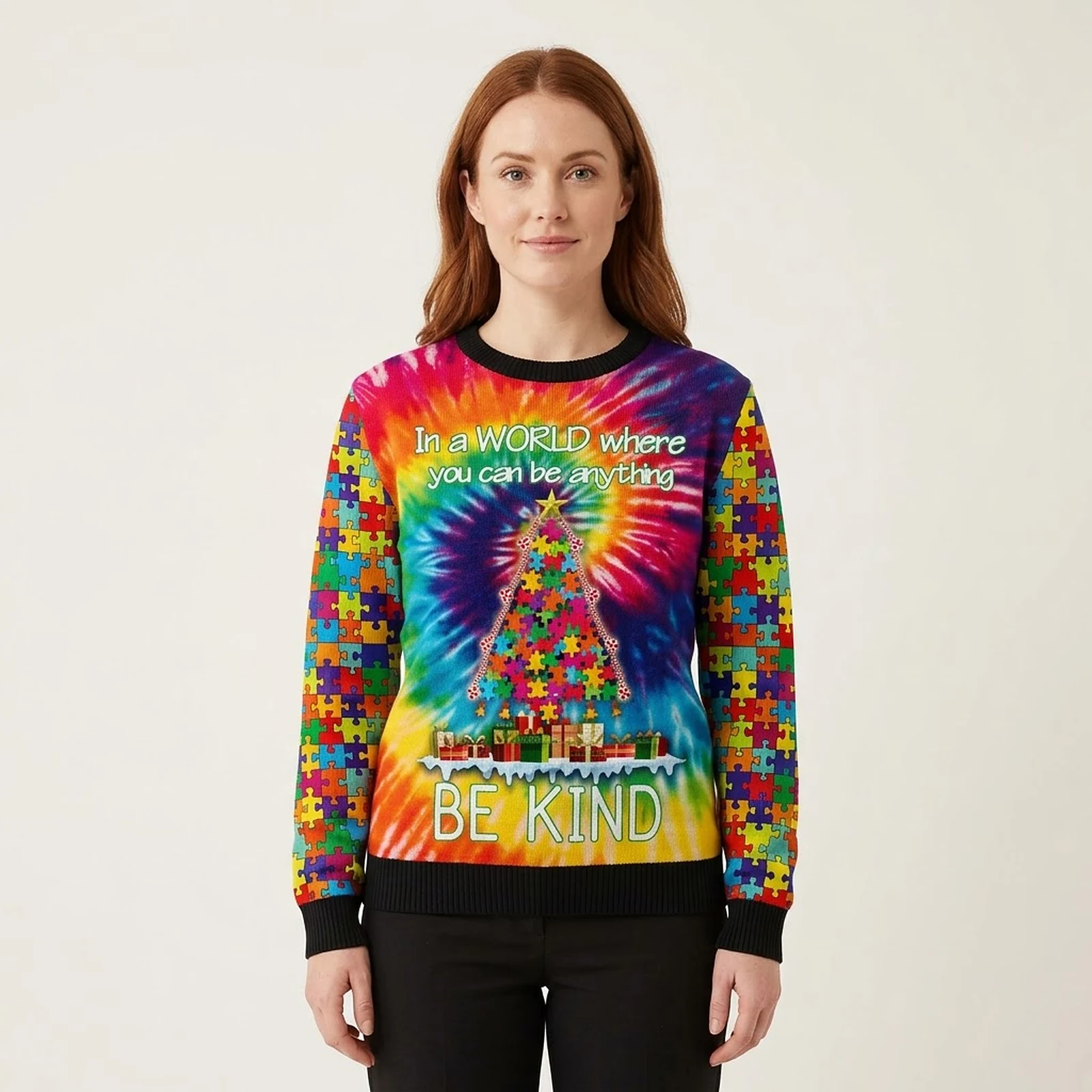 Autism Christmas Tree Ugly Christmas Sweater C Autism Christmas Tree Ugly Christmas Sweater C