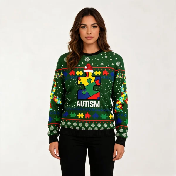 Autism Ugly Christmas Sweater Holiday Clothing