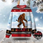 Bigfoot Believe Ugly Christmas Sweater Animal