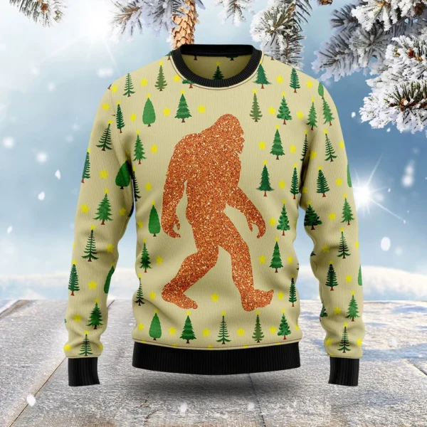 bigfoot ugly christmas sweater holiday clothing christmas gift.webp