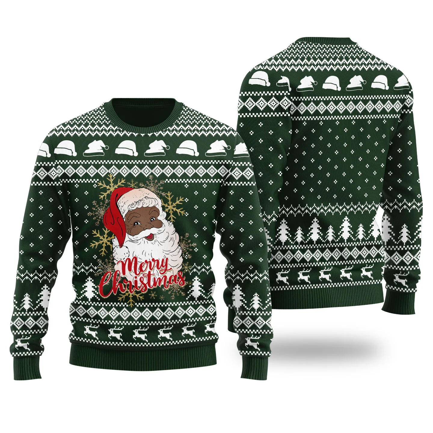 black santa merry christmas ugly christmas sweater forest green.webp black santa merry christmas ugly christmas sweater forest green.webp