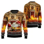 Bold Piano Claus Ugly Christmas Sweater Exclus