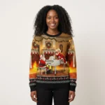 Bold Piano Claus Ugly Christmas Sweater Exclus