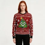 Boop Christmas Tree Emoji Ugly Christmas Sweat