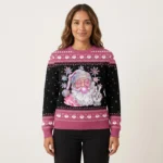 Bubble Gum Santa Pink Christmas Sweater Lovely