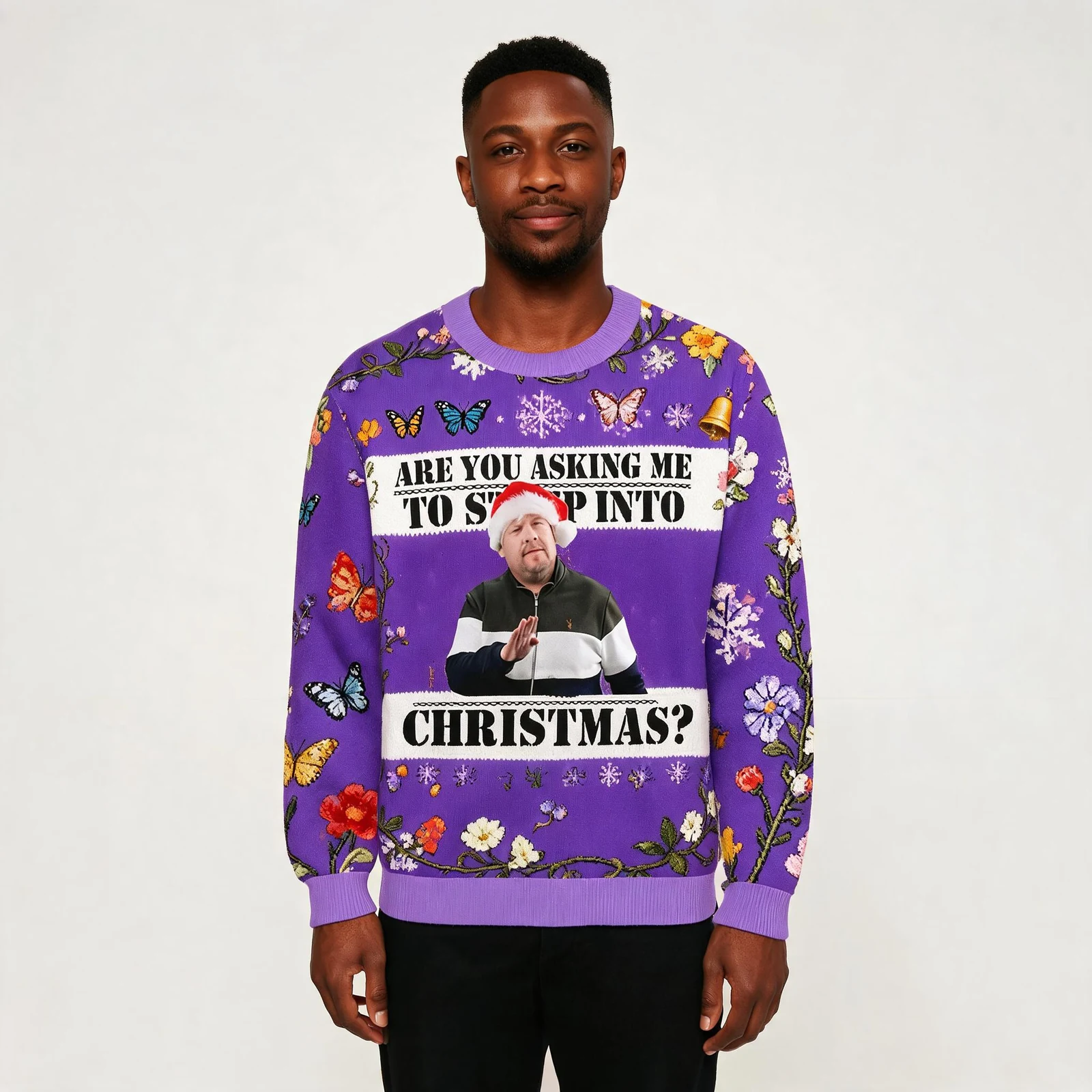 Butterfly Funny Expressions Christmas Ugly Swe Butterfly Funny Expressions Christmas Ugly Swe