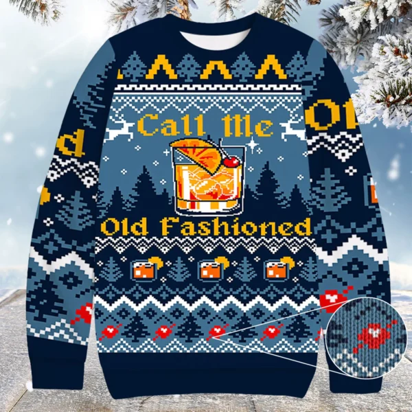 call me old fashioned christmas ugly sweater christmas gift for mom.webp