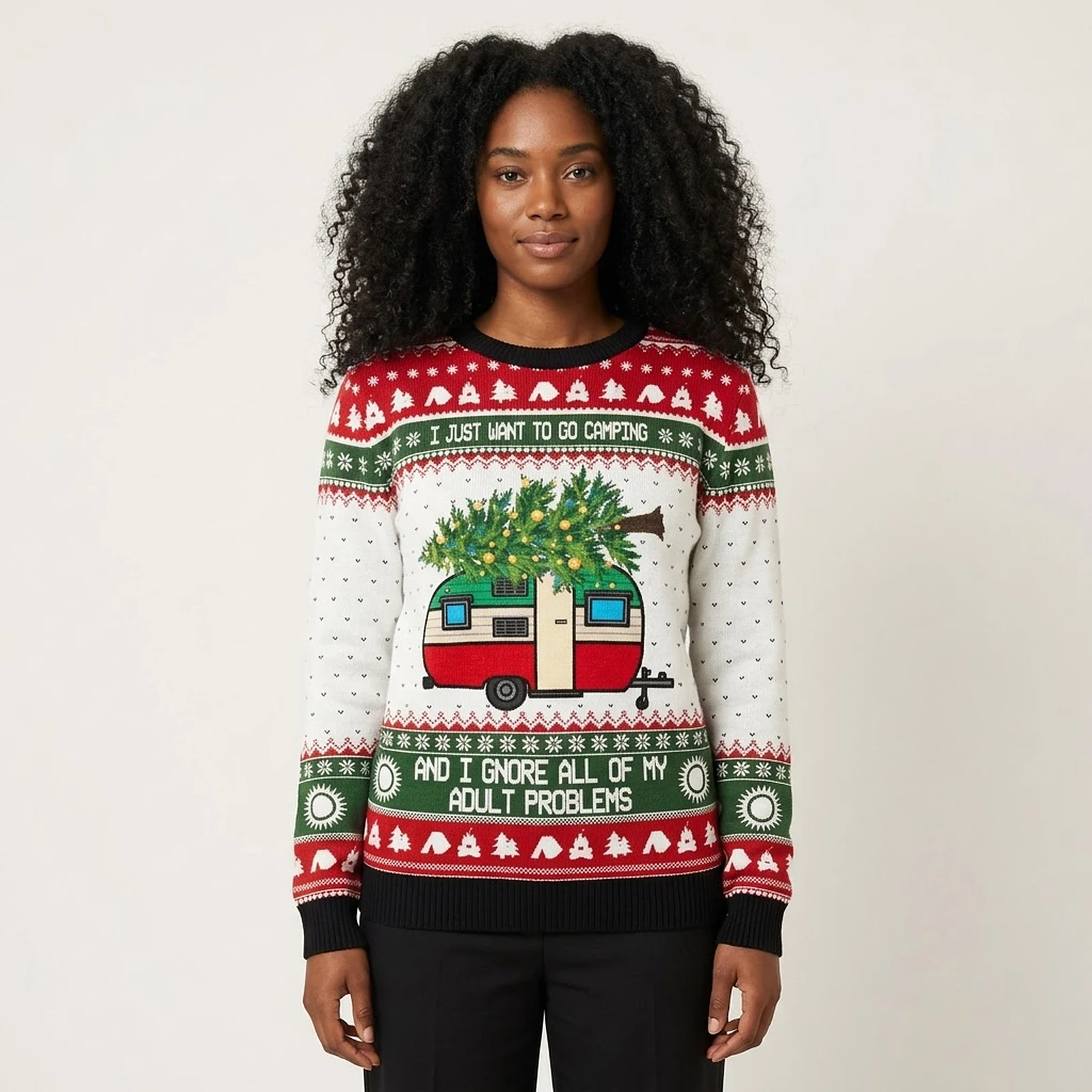 Camping Christmas Ugly Christmas Sweater Camping Christmas Ugly Christmas Sweater
