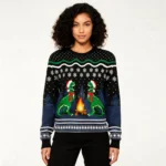 Camping T Rex Family Christmas Sweaters Cute