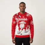 Canada Christmas Ugly Christmas Sweater Santa
