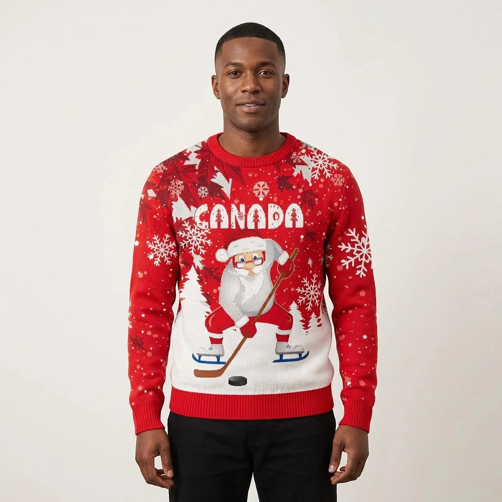 Canada Christmas Ugly Christmas Sweater Santa Canada Christmas Ugly Christmas Sweater Santa