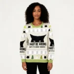 Cat Can Do No Wrong Christmas Ugly Sweater Xma