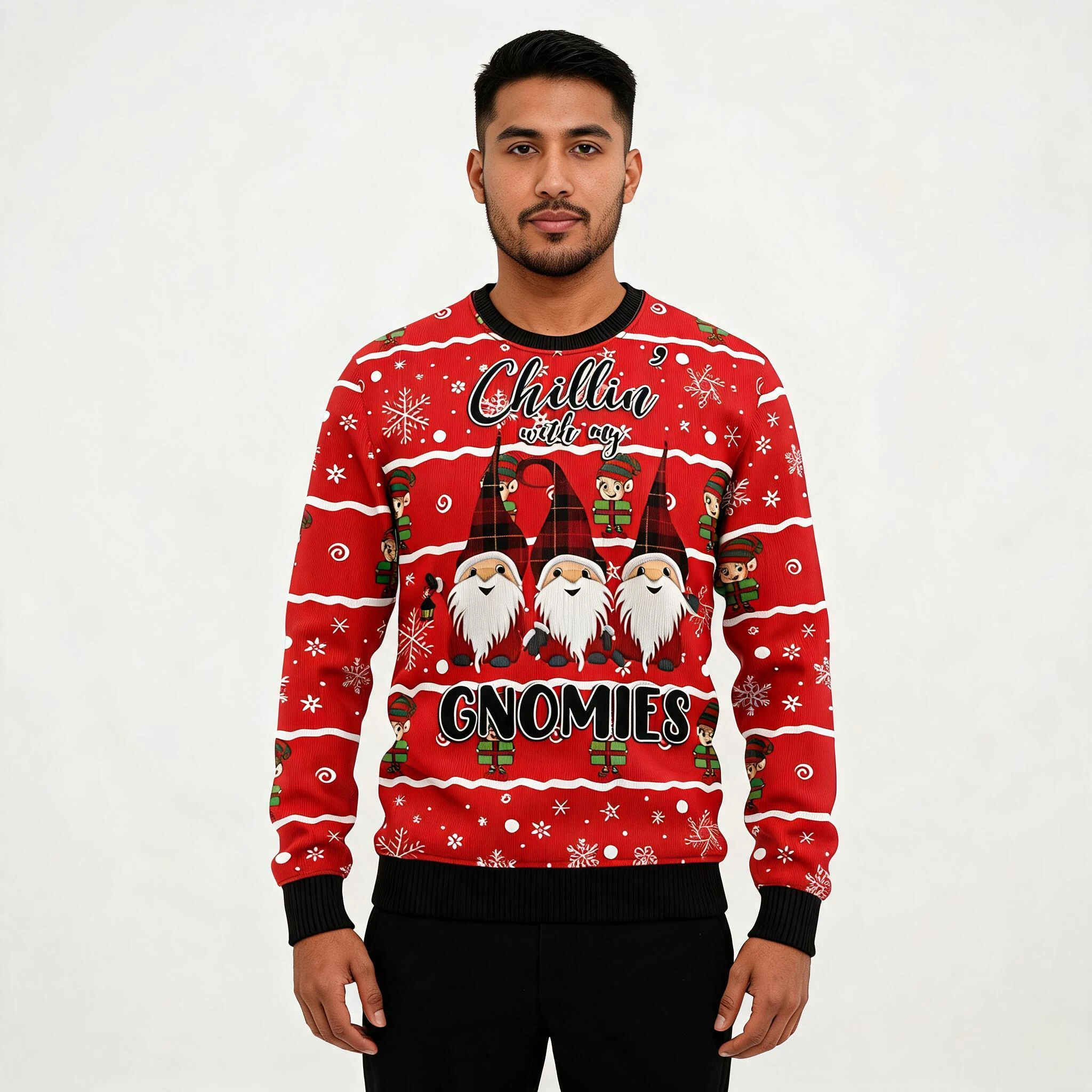 Chillin With My Gnomies Ugly Christmas Sweater Chillin With My Gnomies Ugly Christmas Sweater