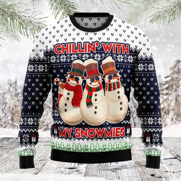 chilling with my snowmies unisex womens mens couples matching friends.webp