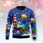 Christmas Lighthouse Unisex Womens Mens Couple
