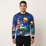 Christmas Lighthouse Unisex Womens Mens Couple