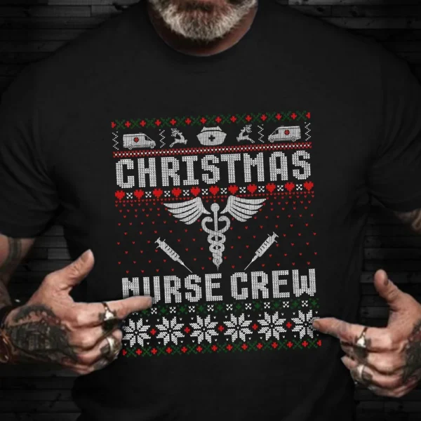 christmas nurse crew shirt practitioners nurse ugly sweater t shirt.webp