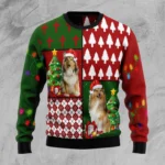 Collie Hohoho Ugly Christmas Sweater Merry Xma