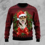 Corgi Wreath Ugly Christmas Sweater Cool Xmas