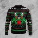 Couple T Rex Drink Ugly Christmas Sweater Funn