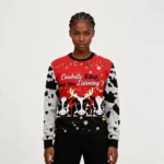 Cow Bell Rings Ugly Christmas Sweater Funny Ch