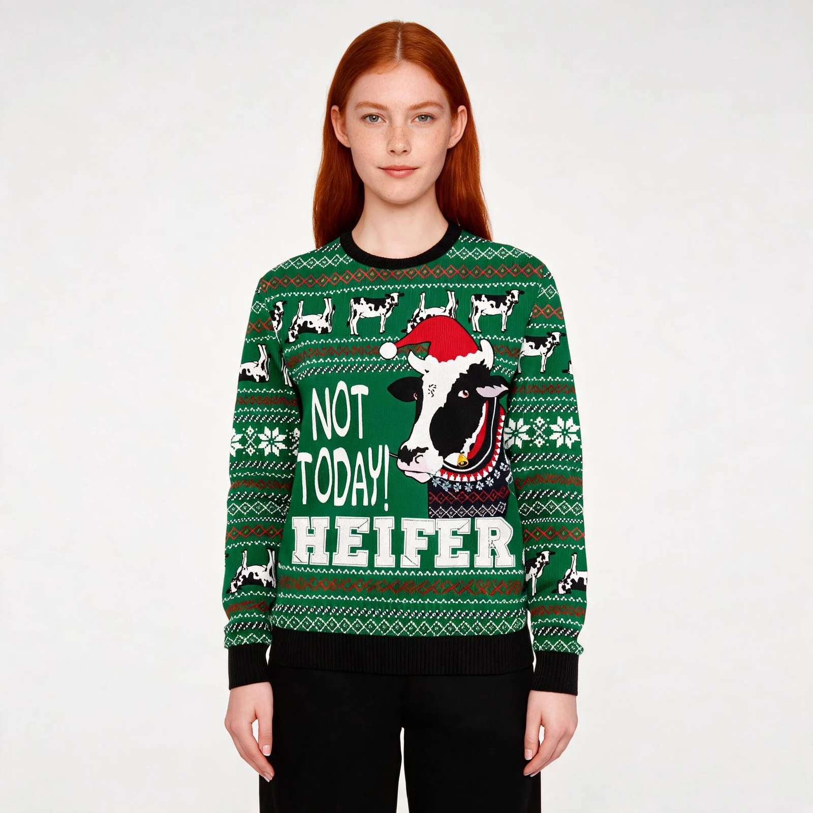 Cow Not Today Ugly Christmas Sweater Cute Xmas Cow Not Today Ugly Christmas Sweater Cute Xmas