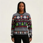 Creepy Skull Head Ugly Christmas Sweater Winte
