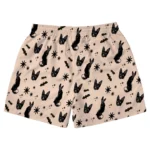 custom face logo halloween black cat beach shorts custom printed summe design