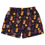 custom face logo halloween black cat beach shorts matching beach short design
