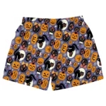 custom face logo halloween black cat beach shorts matching set beach s design