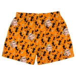custom face logo halloween black cat beach shorts unique photo swim tr design