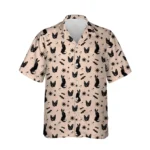 custom face logo halloween black cat hawaiian shirt witchy black cat s design