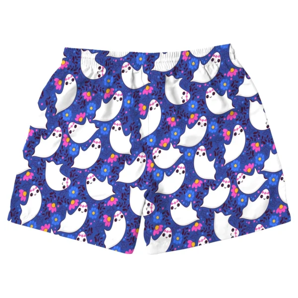 custom face logo halloween ghost beach shorts personalized vacation be design