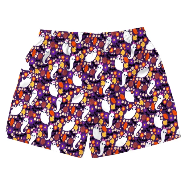 custom face logo halloween ghost beach shorts summer pool party custom design