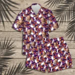 custom face logo halloween ghost hawaiian shirt and shorts set matchin design