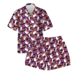 custom face logo halloween ghost hawaiian shirt and shorts set matchin design