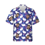 custom face logo halloween ghost hawaiian shirt boo ghost party shirt design